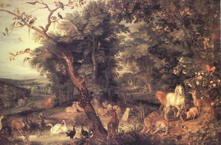 BRUEGEL, Pieter the Elder The Garden of Eden (nn03) oil painting picture